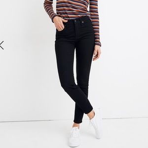 Madewell Black 9” High Rise Skinny Jeans